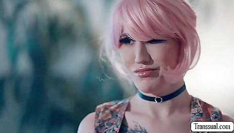 Tattooed redhead gets her pussy railed by a stepbrother