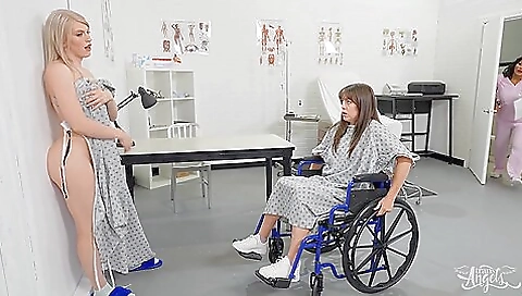 Busty milf and tranny get fucked in a hot lesbian scene