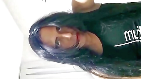 Busty brunette ladyboy enjoys getting her pussy licked