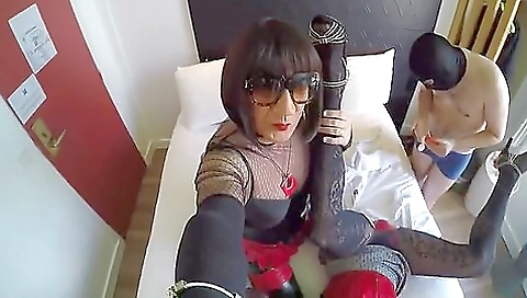 Hot brunette babe with big tits gets fucked and fucked