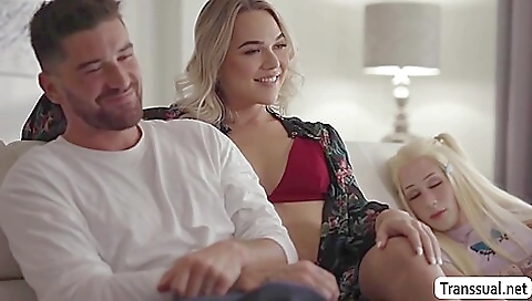 Busty blonde slut gets her tight ass fucked by her stepbrother